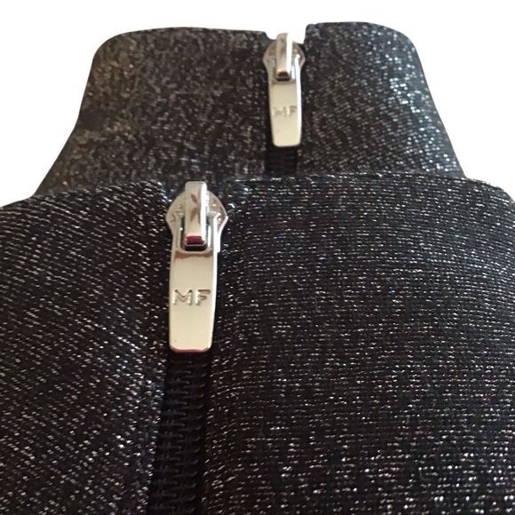 Marc Fisher Gemi Silver Black Block Heel Bootie - Picture 8 of 10